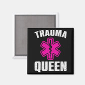 Aimant Funny Trauma Queen Art For Paramedic Women Emt Lov (Recto/Verso)