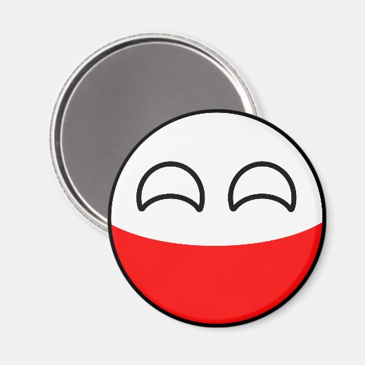 Aimant Funny Trending Geeky Pologne Country (Recto/Verso)