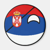 Aimant Funny Trending Geeky Serbie Countryball (Devant)