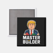 Aimant Funny Trump Master Builder Blocs Cadeau (Recto/Verso)