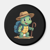Aimant Funny Turtle Hiking Graphic Camping Lover Adventur (Devant)