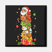 Aimant Funny Turtle Santa Elf Snowman Christmas Womens Me (Devant)