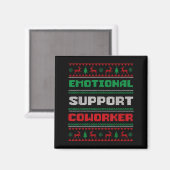 Aimant Funny Ugly Christmas Sweater Emotional Suprt Cowor (Recto/Verso)