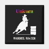 Aimant Funny Unicorn Barrel Racer (Devant)