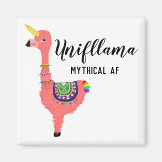 Aimant Funny Unicorn Flamant rose Llama Inspirant Uniflla