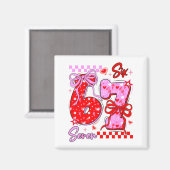 Aimant Funny Valentine S Day 67 Meme 6 7 Valentine Bow He (Recto/Verso)