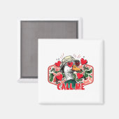 Aimant Funny Valentines Day Call Me Duck Hunting Men Wome (Recto/Verso)