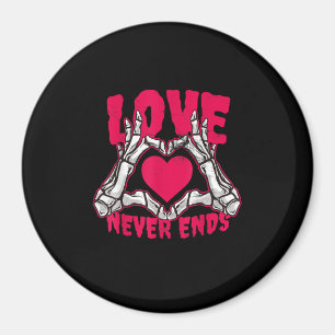 Aimant Funny Valentines Day Skeleton Heart Mains