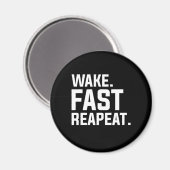 Aimant Funny Wake Fast Repeat Graphisme Sarcastique (Recto/Verso)