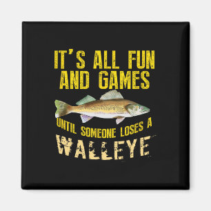 Aimant Funny Walleye Fishing Poisson d'eau douce Hommes G