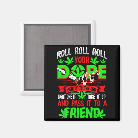 Aimant Funny Weed T Lover Roll Joint Friend Smoking Short (Recto/Verso)