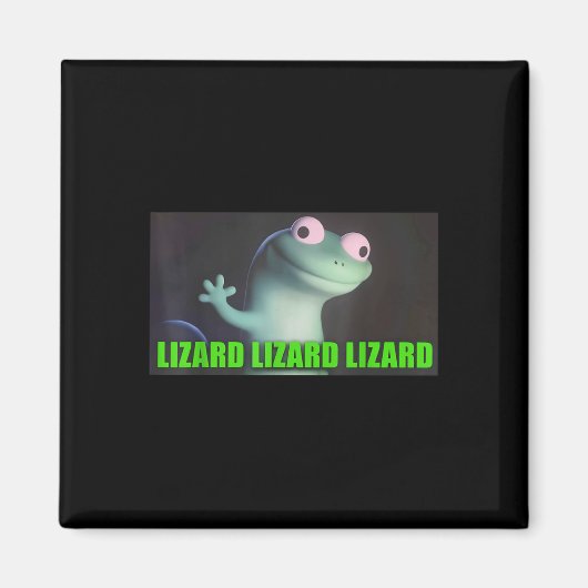Aimant Funny Weirdcore Lizard Lizard Mème Animal W (Devant)