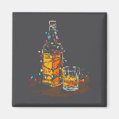 Aimant Funny Whiskey Christmas Graphics Lights Lover Long (Devant)