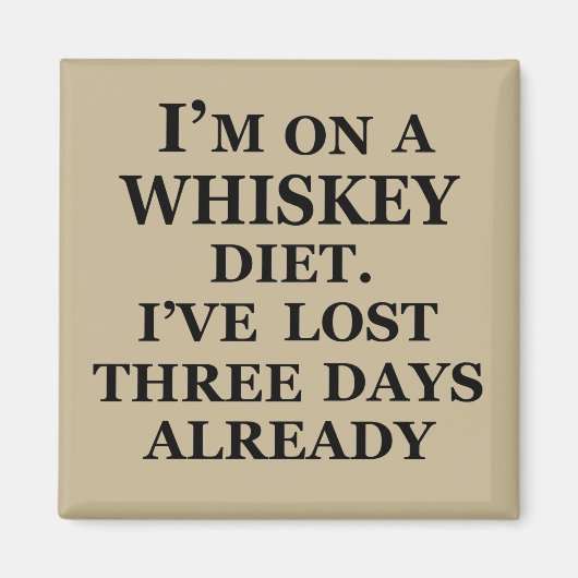 Aimant Funny whisky cite les paroles de whisky humour (Devant)