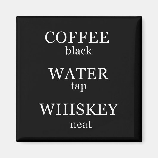 Aimant Funny whisky cite les paroles de whisky humour (Devant)