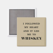 Aimant Funny whisky cite les paroles de whisky humour (Recto/Verso)