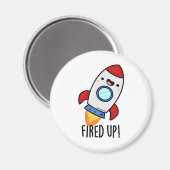 Aimant Furée Funny Rocket Pun (Recto/Verso)