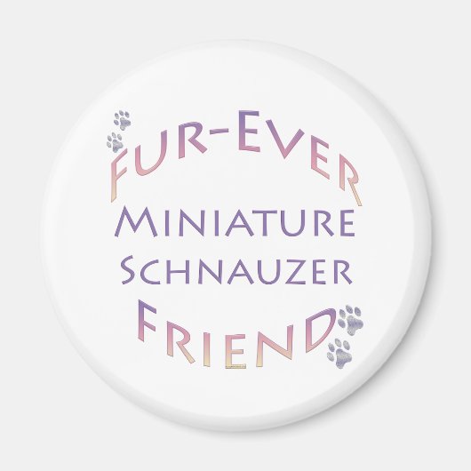 Aimant Furever de Schnauzer miniature (Devant)