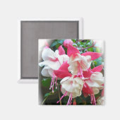 Aimant Fuschia rose et blanc (Recto/Verso)