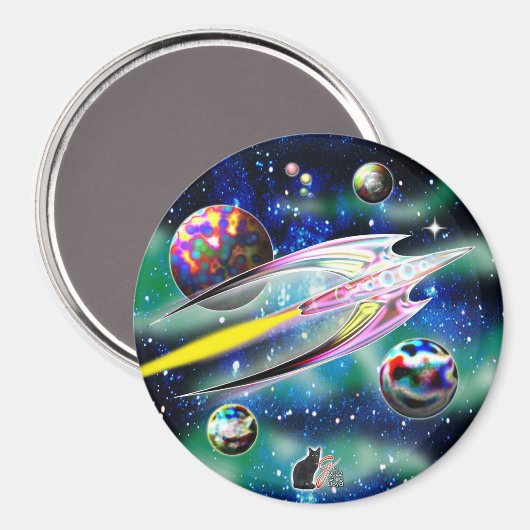 Aimant Fusée de verre (Recto/Verso)