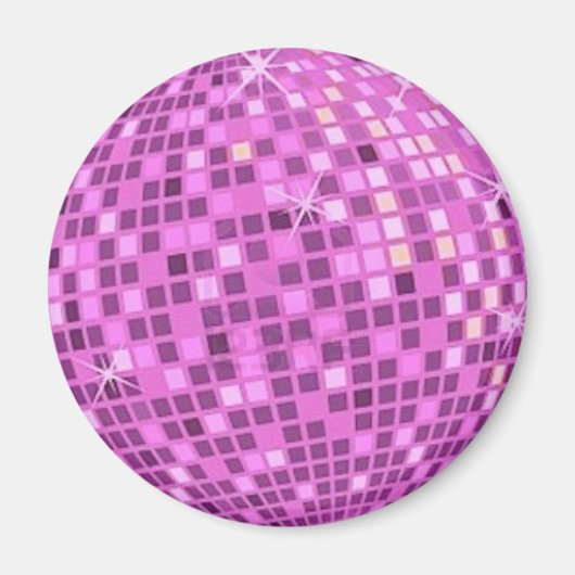 Aimant FUSHIA Disco-ball-on-black-arrière - plan (Devant)