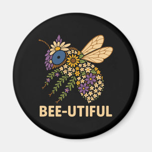 Aimant Fusion florale abeille