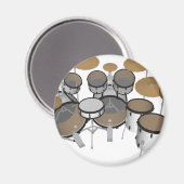 Aimant Fûts : Kit de tambour blanc : modèle 3D : (Recto/Verso)