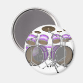Aimant Fûts : Kit de tambour violet et blanc : modèle 3D (Recto/Verso)
