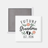 Aimant Futur Grandma 2026 Faire-part De Grossesse Pour L' (Recto/Verso)