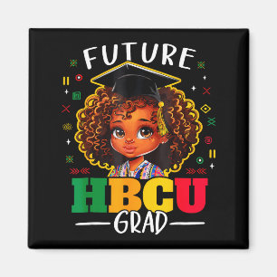 Aimant Futur Hbcu Grad Enfants Fille Noire Afro Histoire