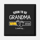 Aimant Futur Mamie 2026 Chargement Annonce Grossesse (Devant)