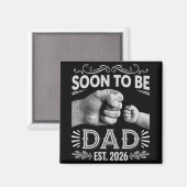 Aimant Futur papa 2026 Annonce de grossesse (Recto/Verso)