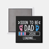 Aimant Futur Papa 2026 Annonce de Grossesse en Cours de C (Recto/Verso)