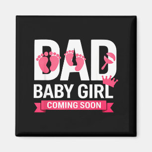 Aimant Futur papa d'une petite fille, papa pour la premiè