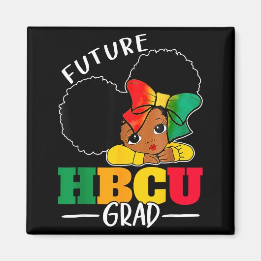 Aimant Future diplômé Hbcu Histoire Fille noire Diplômée (Devant)