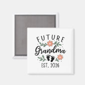 Aimant Future Grand-mère 2026 Annonce de grossesse pour G (Recto/Verso)