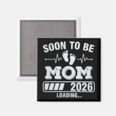 Aimant Future Maman 2026 Annonce de Grossesse en Attente (Recto/Verso)