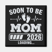 Aimant Future Maman 2026 Annonce de Grossesse en Attente (Devant)