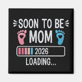 Aimant Future Maman 2026 Annonce de Grossesse en Cours (Devant)