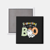 Aimant Future maman enceinte Little Boo Funny Halloween D (Recto/Verso)