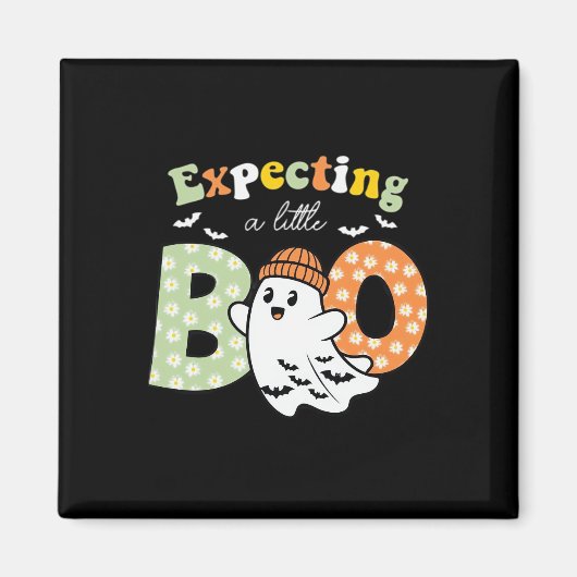 Aimant Future maman enceinte Little Boo Funny Halloween D (Devant)