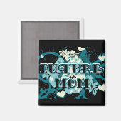 Aimant Future Mom - Coeurs et fleurs (Recto/Verso)