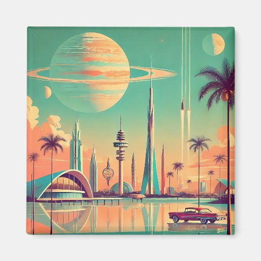 Aimant Futuriste Atomique Nouveau Floride (Devant)