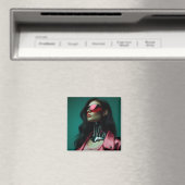 Aimant futuristic cybernetic woman (In Situ (Lave-vaisselle))