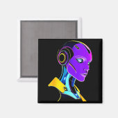 Aimant Futuristic Graphic Design Robot 1 (Recto/Verso)