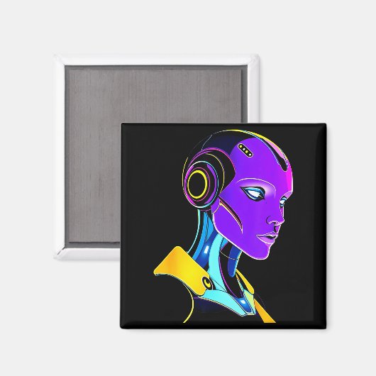 Aimant Futuristic Graphic Design Robot 1 (Recto/Verso)