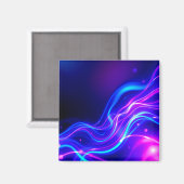 Aimant Futuristic Neon Liquid Waves – Electric Energy Flo (Recto/Verso)