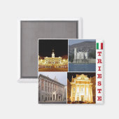 Aimant FVG013 TRIESTE - Mosaïque - Italie - Réfrigérateur (Recto/Verso)