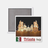 Aimant FVG024 TRIESTE, Piazza Unità d'Italia, Frigo (Recto/Verso)