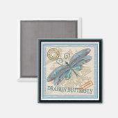 Aimant G Bureau de création libellule (Recto/Verso)